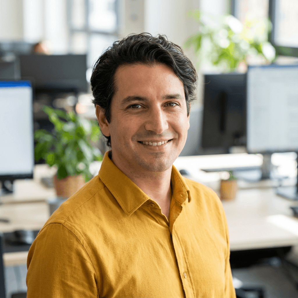 Male client with healthy hair density